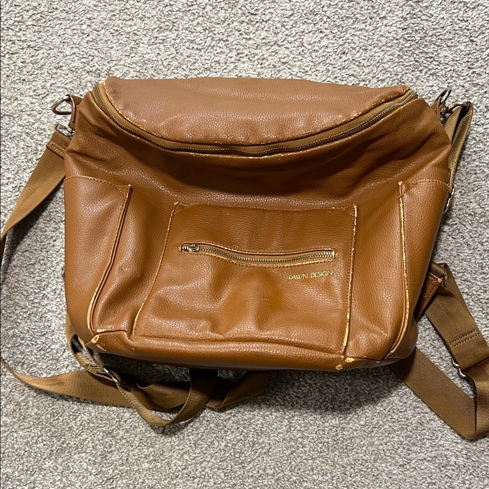 Fawn Design Tan Messenger Bag baby diaper backpack